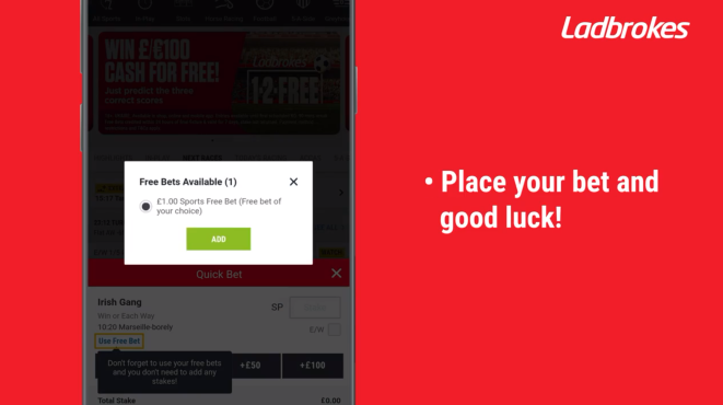How to claim the Ladbrokes free bet offers